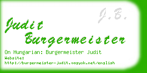 judit burgermeister business card